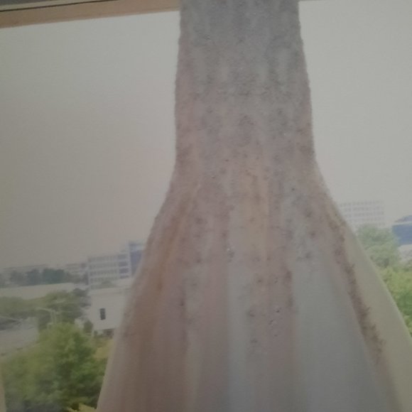 Fit and Flare Ivory Wedding Dress - Picture 3 of 8